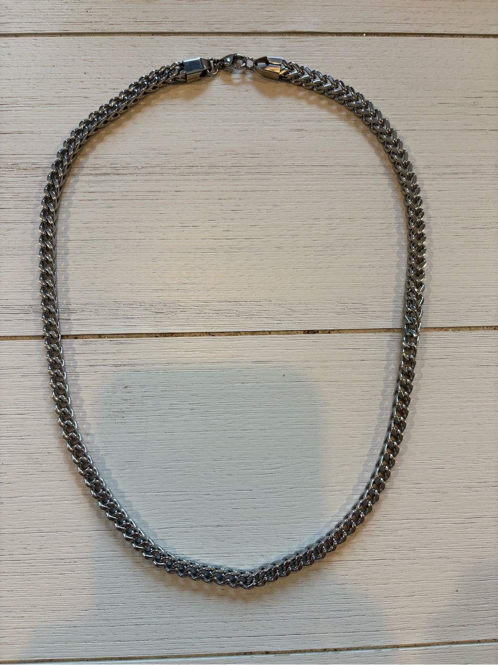 Jean Claude Dell Arte Stainless Steel Franco Weave Necklace